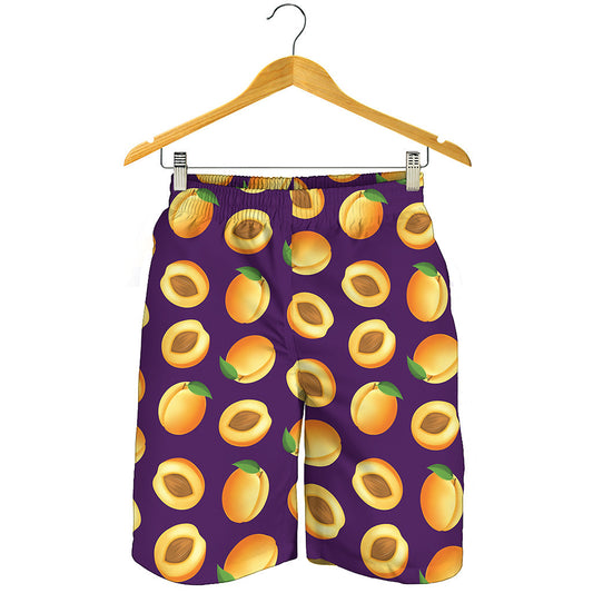 Apricot Fruit Pattern Print Men's Shorts