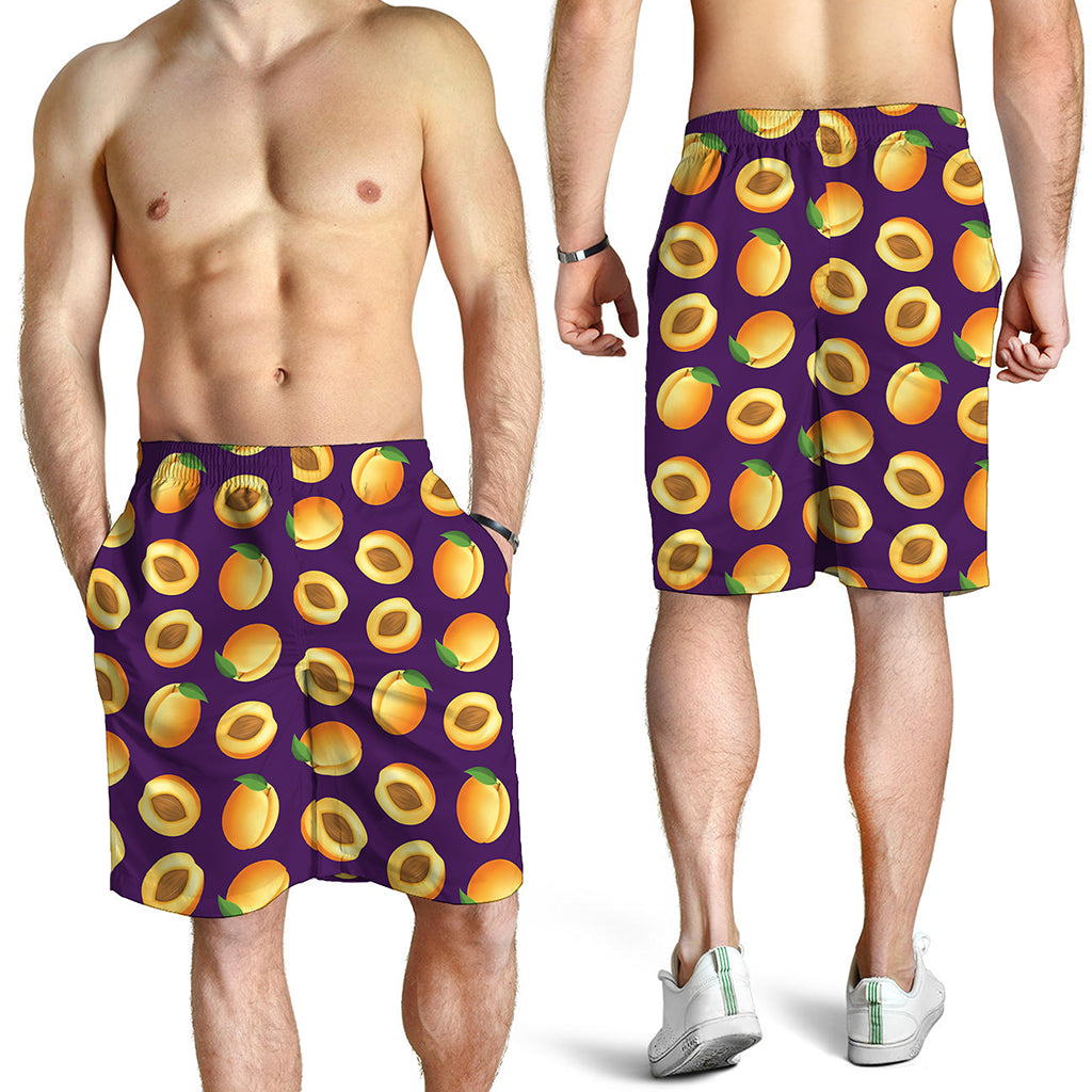 Apricot Fruit Pattern Print Men's Shorts