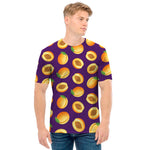 Apricot Fruit Pattern Print Men's T-Shirt