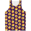 Apricot Fruit Pattern Print Men's Tank Top