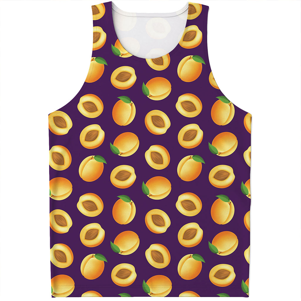 Apricot Fruit Pattern Print Men's Tank Top
