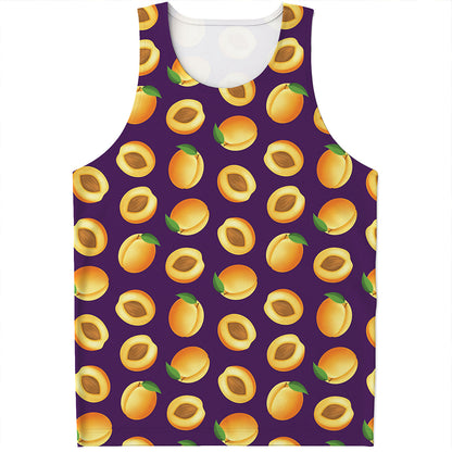 Apricot Fruit Pattern Print Men's Tank Top