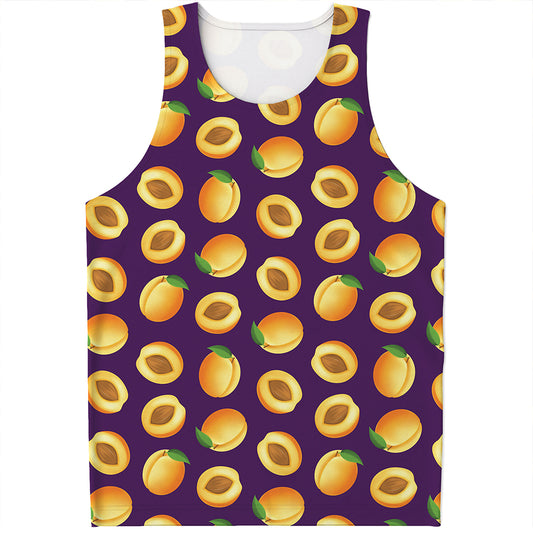 Apricot Fruit Pattern Print Men's Tank Top