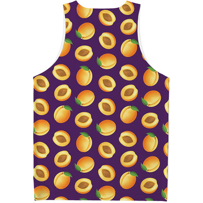 Apricot Fruit Pattern Print Men's Tank Top