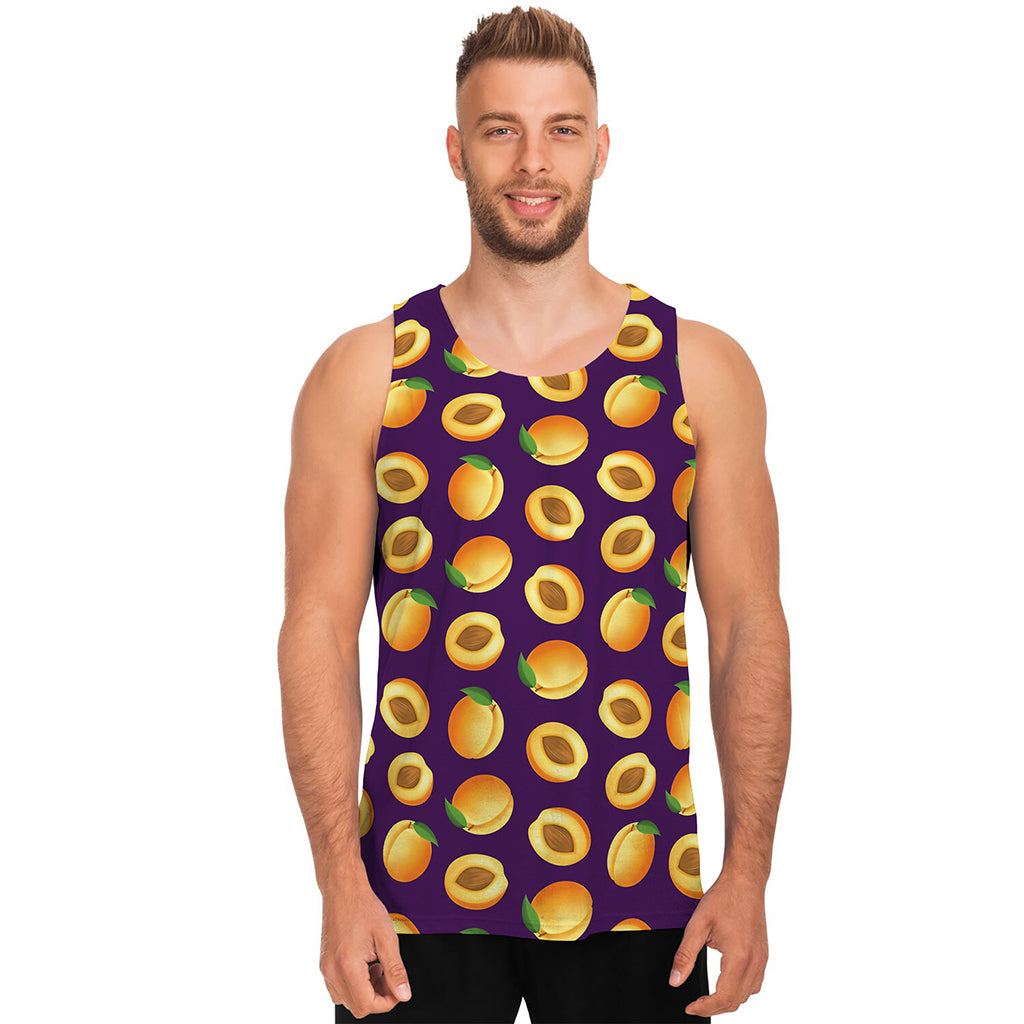 Apricot Fruit Pattern Print Men's Tank Top