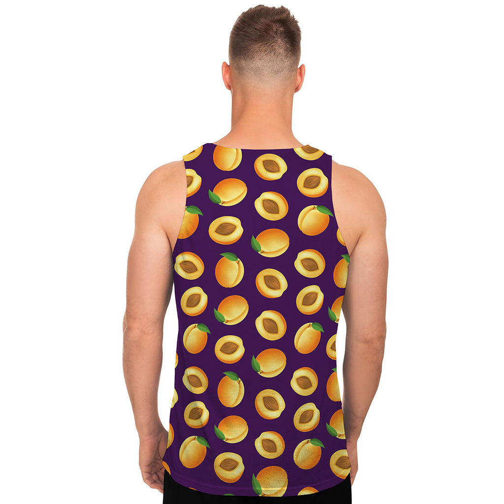 Apricot Fruit Pattern Print Men's Tank Top