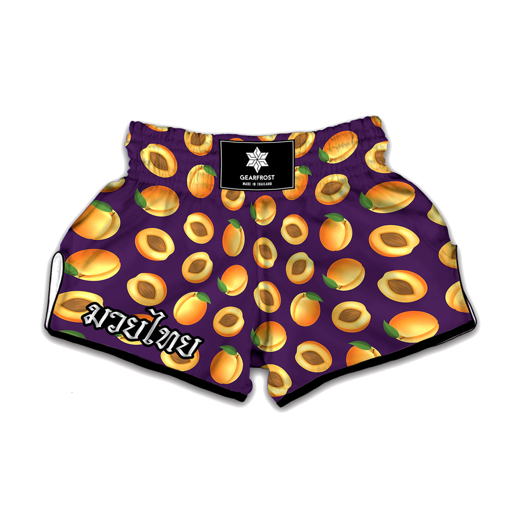 Apricot Fruit Pattern Print Muay Thai Boxing Shorts