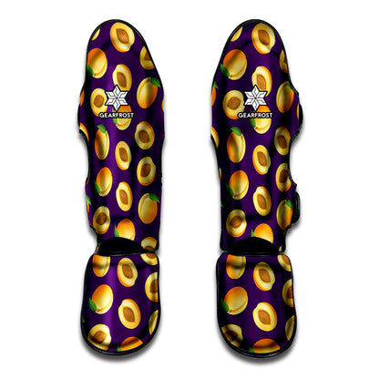 Apricot Fruit Pattern Print Muay Thai Shin Guard