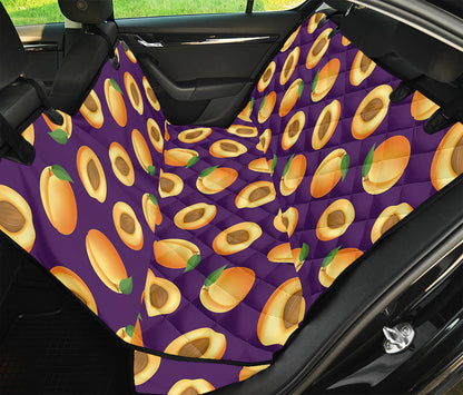Apricot Fruit Pattern Print Pet Car Back Seat Cover