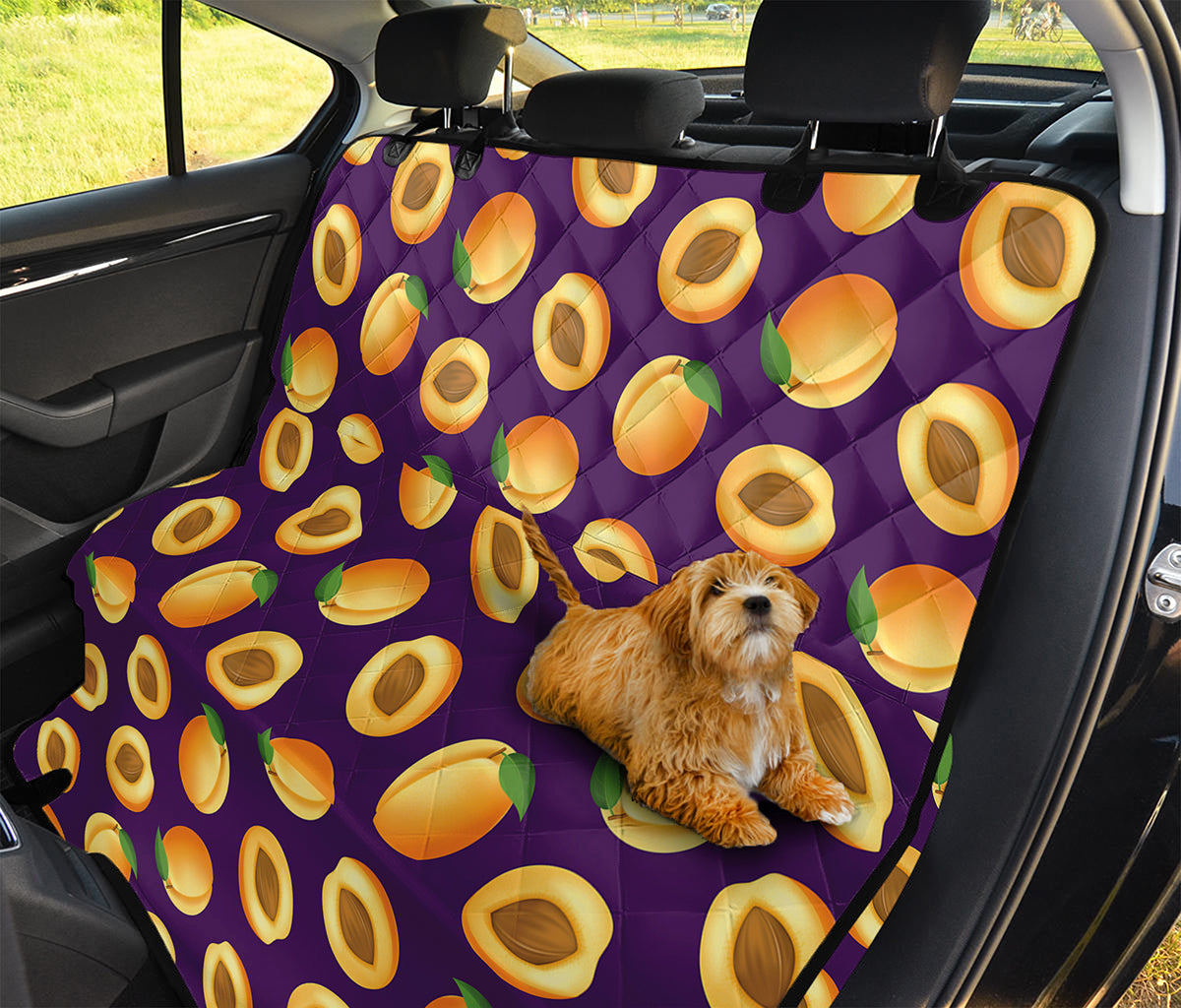 Apricot Fruit Pattern Print Pet Car Back Seat Cover