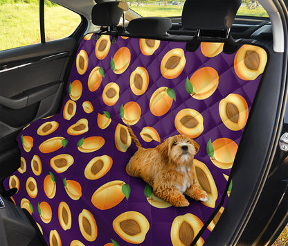 Apricot Fruit Pattern Print Pet Car Back Seat Cover