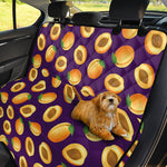 Apricot Fruit Pattern Print Pet Car Back Seat Cover