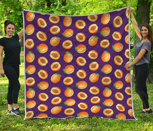 Apricot Fruit Pattern Print Quilt