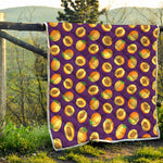 Apricot Fruit Pattern Print Quilt