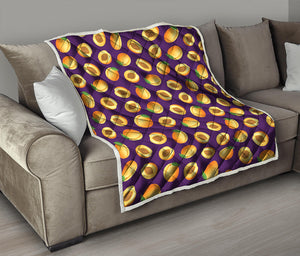 Apricot Fruit Pattern Print Quilt