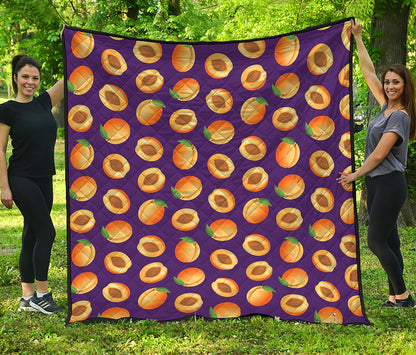 Apricot Fruit Pattern Print Quilt