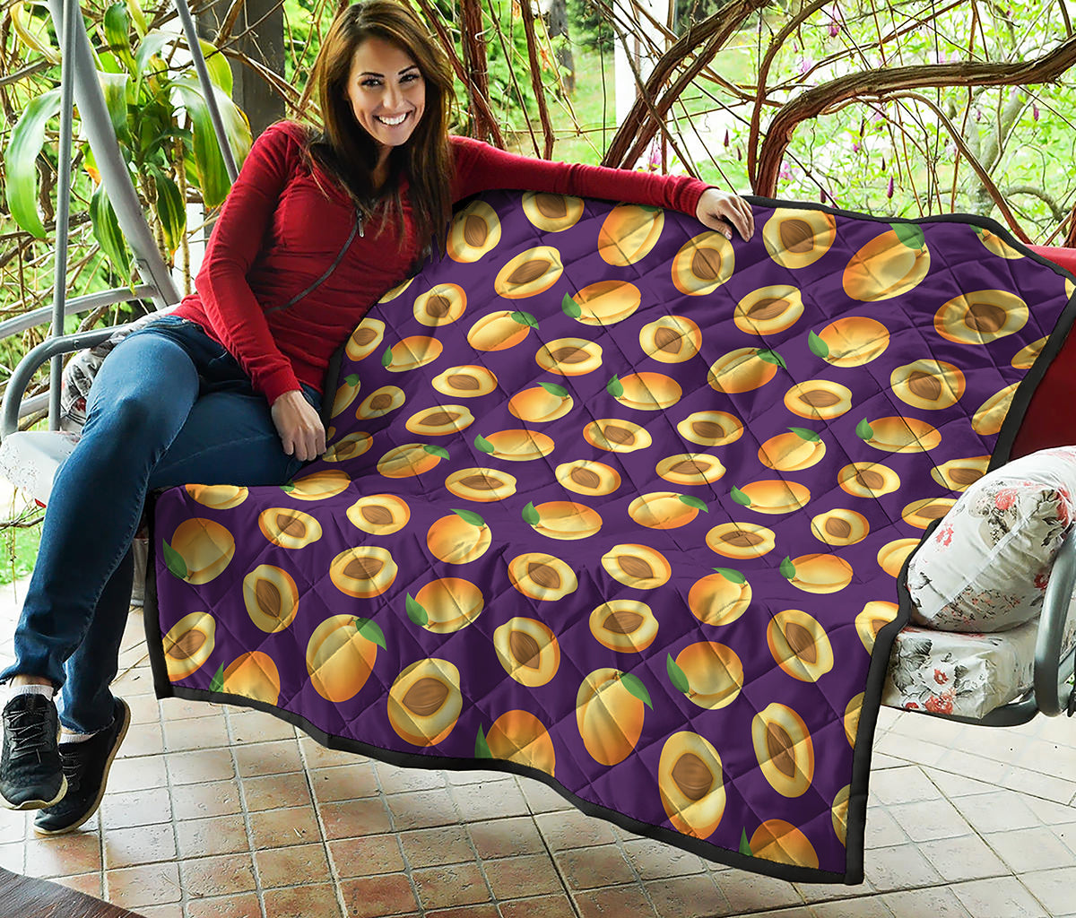 Apricot Fruit Pattern Print Quilt