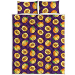 Apricot Fruit Pattern Print Quilt Bed Set
