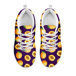 Apricot Fruit Pattern Print White Sneakers