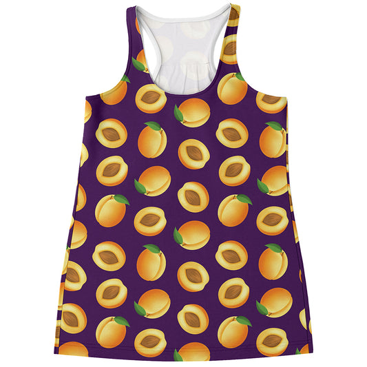 Apricot Fruit Pattern Print Women's Racerback Tank Top