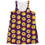 Apricot Fruit Pattern Print Women's Racerback Tank Top