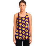 Apricot Fruit Pattern Print Women's Racerback Tank Top