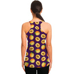 Apricot Fruit Pattern Print Women's Racerback Tank Top