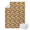 Apricot Fruit Striped Pattern Print Blanket