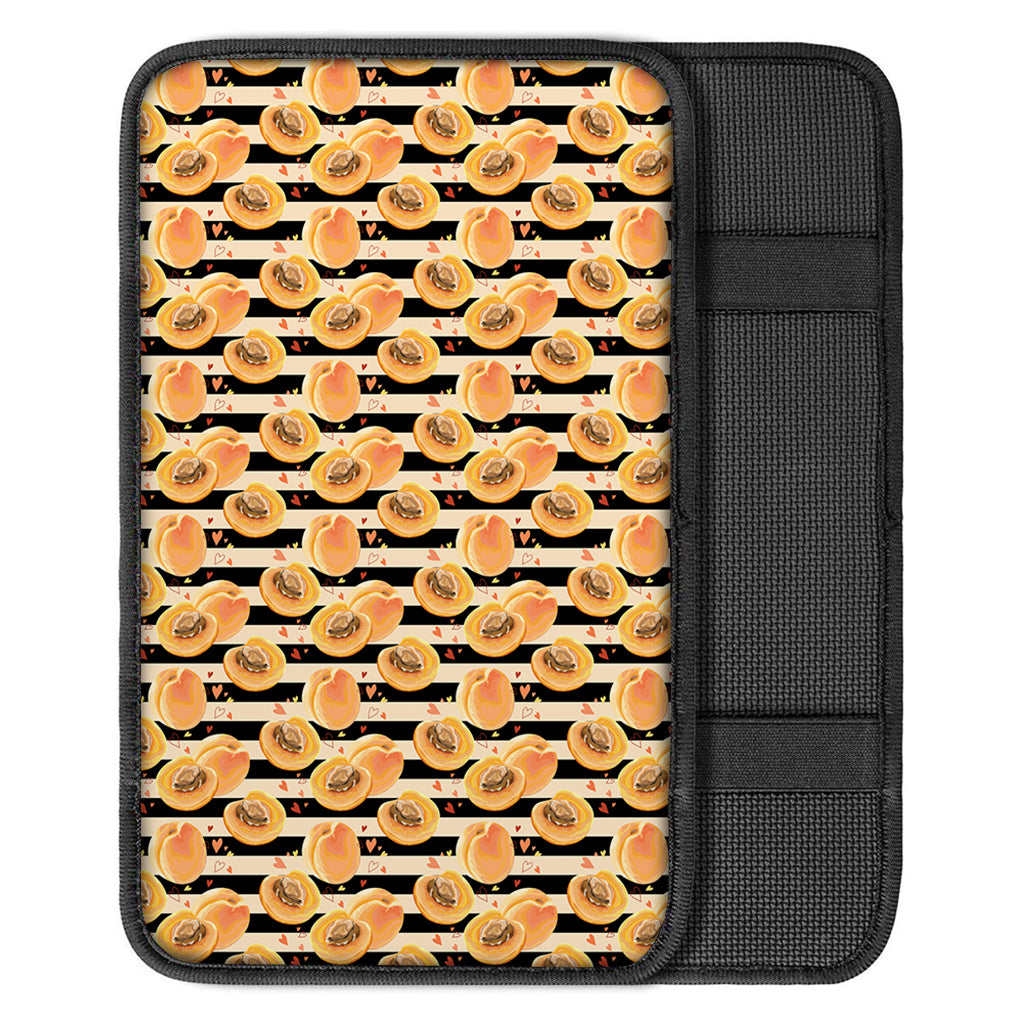 Apricot Fruit Striped Pattern Print Car Center Console Cover