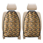Apricot Fruit Striped Pattern Print Car Seat Organizers