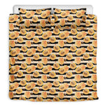 Apricot Fruit Striped Pattern Print Duvet Cover Bedding Set