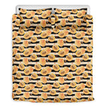 Apricot Fruit Striped Pattern Print Duvet Cover Bedding Set
