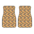 Apricot Fruit Striped Pattern Print Front Car Floor Mats