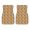 Apricot Fruit Striped Pattern Print Front Car Floor Mats