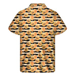 Apricot Fruit Striped Pattern Print Men's Short Sleeve Shirt