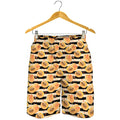 Apricot Fruit Striped Pattern Print Men's Shorts