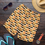 Apricot Fruit Striped Pattern Print Men's Shorts