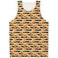 Apricot Fruit Striped Pattern Print Men's Tank Top