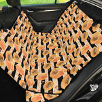 Apricot Fruit Striped Pattern Print Pet Car Back Seat Cover