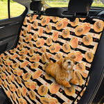 Apricot Fruit Striped Pattern Print Pet Car Back Seat Cover