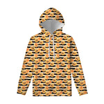 Apricot Fruit Striped Pattern Print Pullover Hoodie