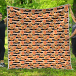 Apricot Fruit Striped Pattern Print Quilt