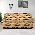 Apricot Fruit Striped Pattern Print Sofa Cover