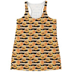 Apricot Fruit Striped Pattern Print Women's Racerback Tank Top