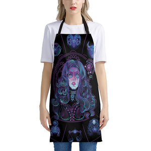 Aquarius And Astrological Signs Print Apron