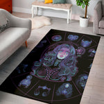 Aquarius And Astrological Signs Print Area Rug