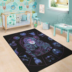 Aquarius And Astrological Signs Print Area Rug