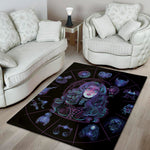 Aquarius And Astrological Signs Print Area Rug