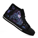 Aquarius And Astrological Signs Print Black High Top Shoes