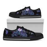 Aquarius And Astrological Signs Print Black Low Top Shoes 